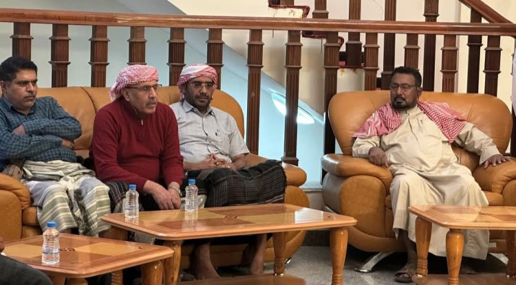 رئيس الجمعية الوطنية يلتقي وفد قبيلة آل الزبيدي بوادي حضرموت