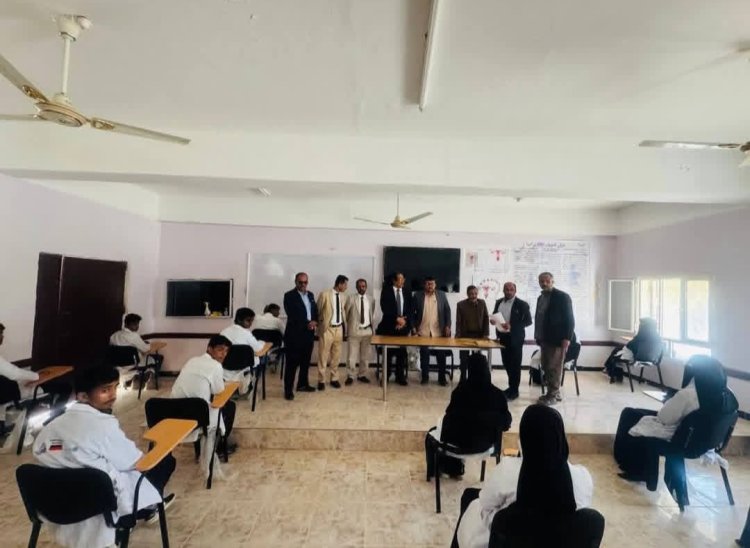 تدشين امتحانات الفصل الدراسي الثاني في معهد أمين ناشر العالي للعلوم الصحية بشبوة .