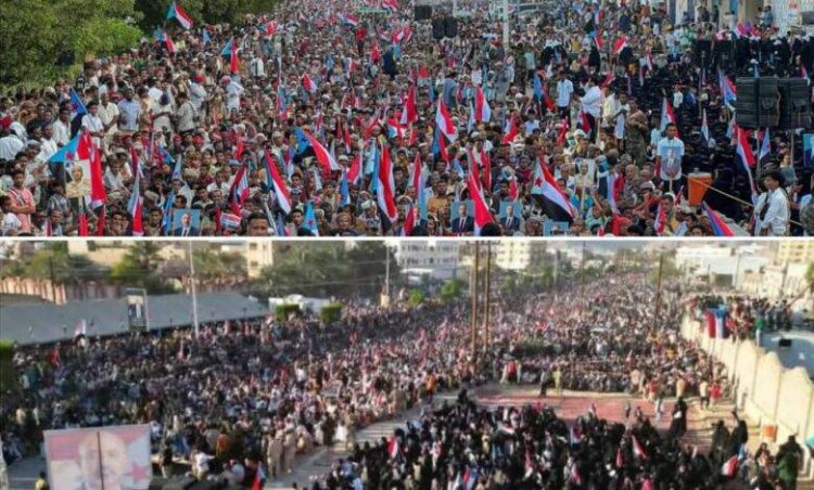 باجابر: حشود مليونية سيئون والمكلا تجدد العهد للقوات الحكومية الجنوبية وتفوض القيادة لإعلان دولة الجنوب العربي