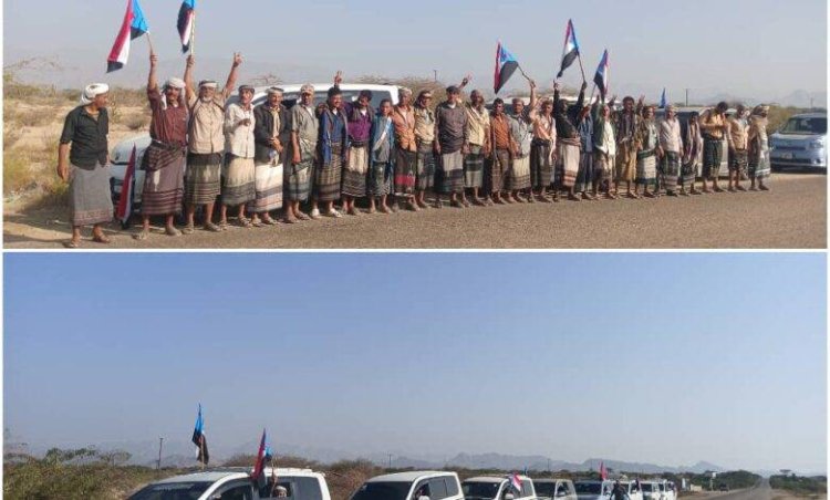 ضمن موكب أبين.. المحفد تزحف إلى العاصمة عدن للمطالبة بإعلان دولة الجنوب العربي